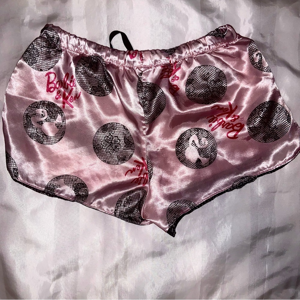 BARBIE & KEN PJ SHORTS SILK SIZE SMALL WOMEN - Picture 4 of 5
